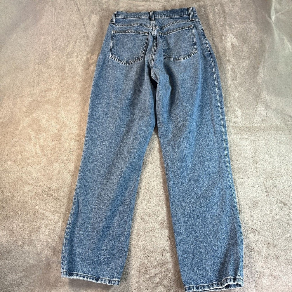 Abercrombie & Fitch The 90s Straight Jeans Women 27/4R Blue Curve Love Mom Jeans - Picture 5 of 9